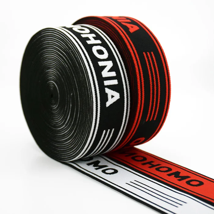 Low MOQ  Custom Logo jacquard elastic band for For men Underwear Boxer Shorts Waistband Belt