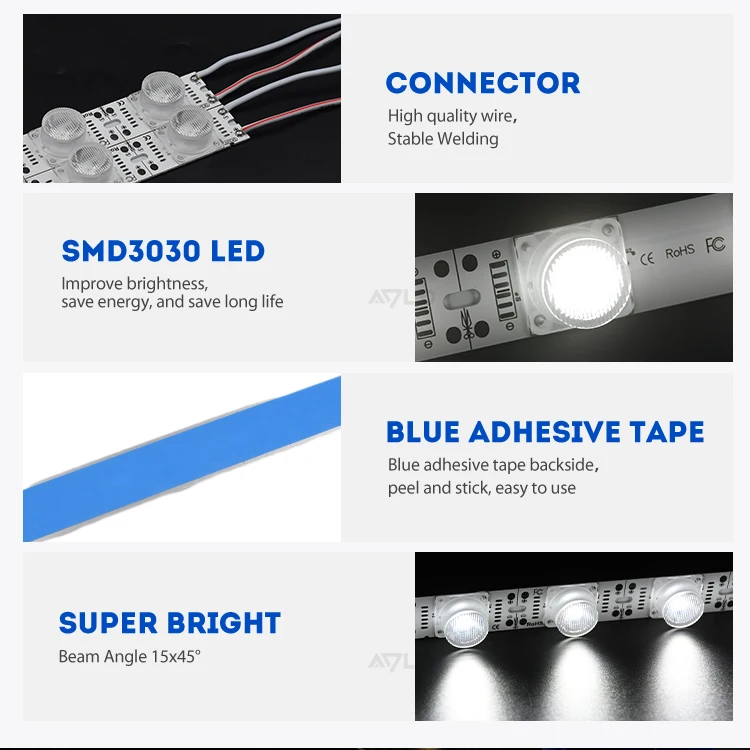 CE RoHS Approval Wholesale LED Light Bar dc 24v 12V LED Bar Light white Color aluminium body led module lights