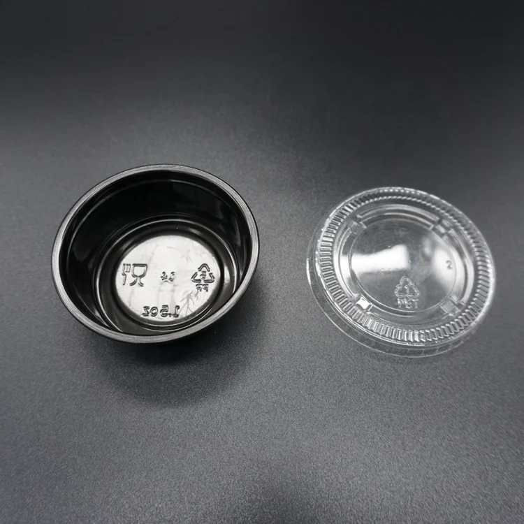 Premium Quality Plastic Disposable Portion Sauce Cups with Strong Lids Condiment Cup Leak-Resistant, Tight fit