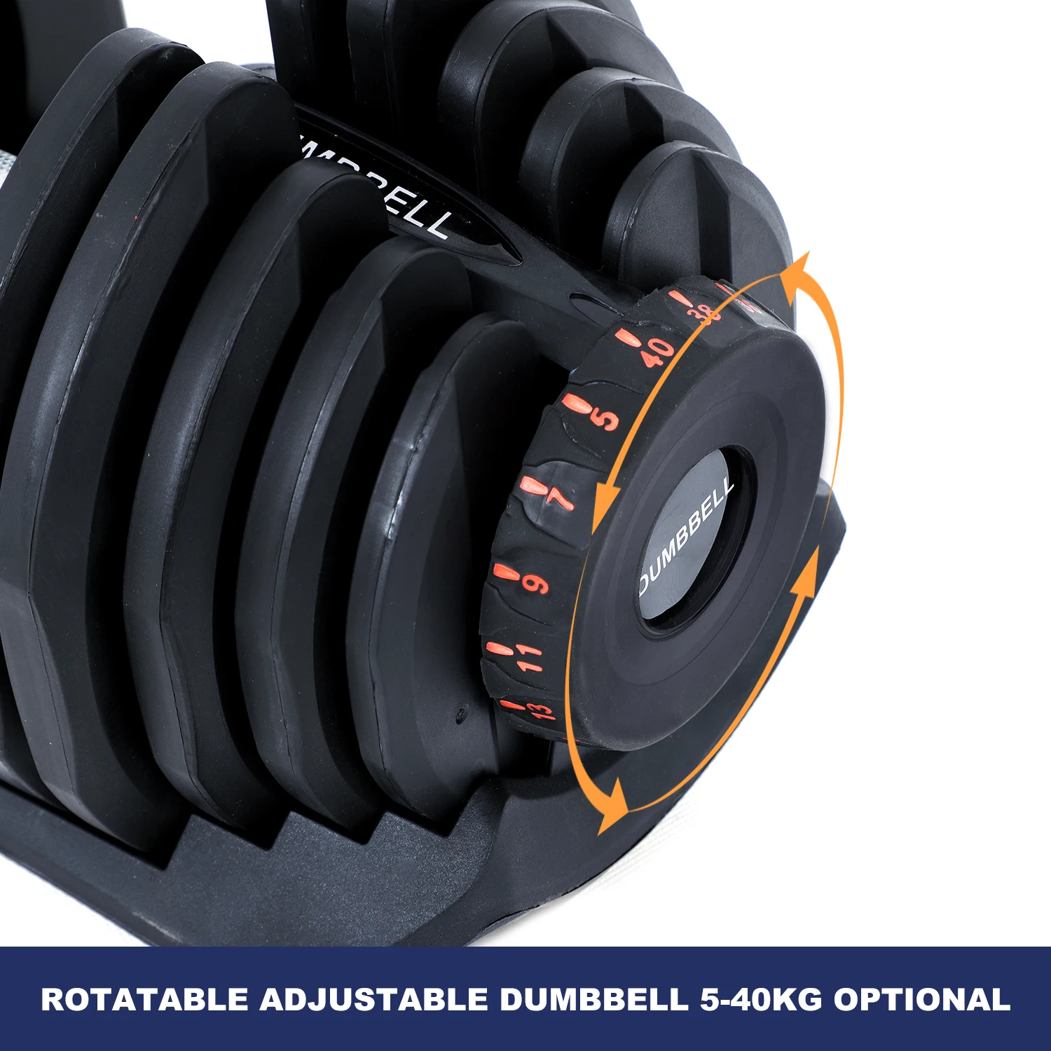 Gym Equipment Fitness Workout Free Weights 40KG Adjustable Dumbbells Multi Functional TPE 90LB Adjustable Dumbbell