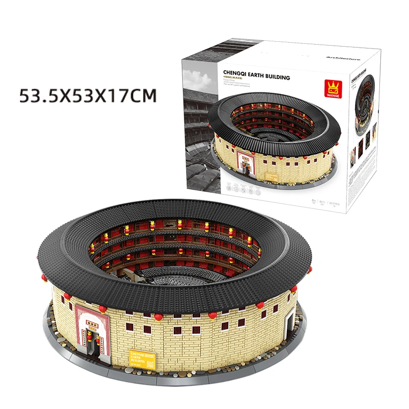 Souvenir Gift Shipping to Chengqi Earth Building Chinese Building Model Gift Brick Cpc Certificate Toys