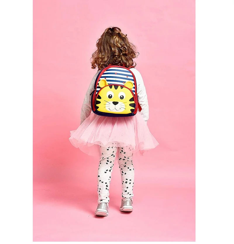 Custom Cartoon Design Children Fashion Lightweight Neoprene Kids 3D Cute Animal Book School Backpack Bag