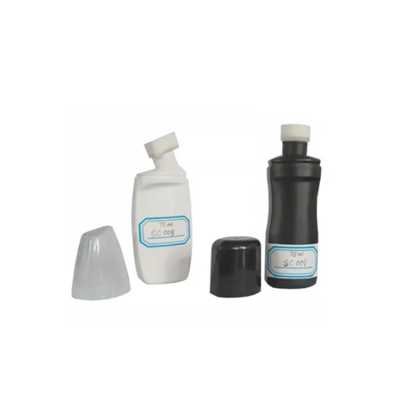 natural shoe polish cleaner with sponge for shoes leather upper in black plastic bottle