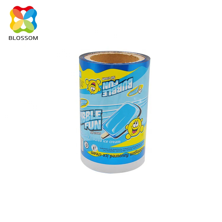 Customized Printed Laminated Plastic Heat Seal Mylar Ice Popsicle Packaging Film