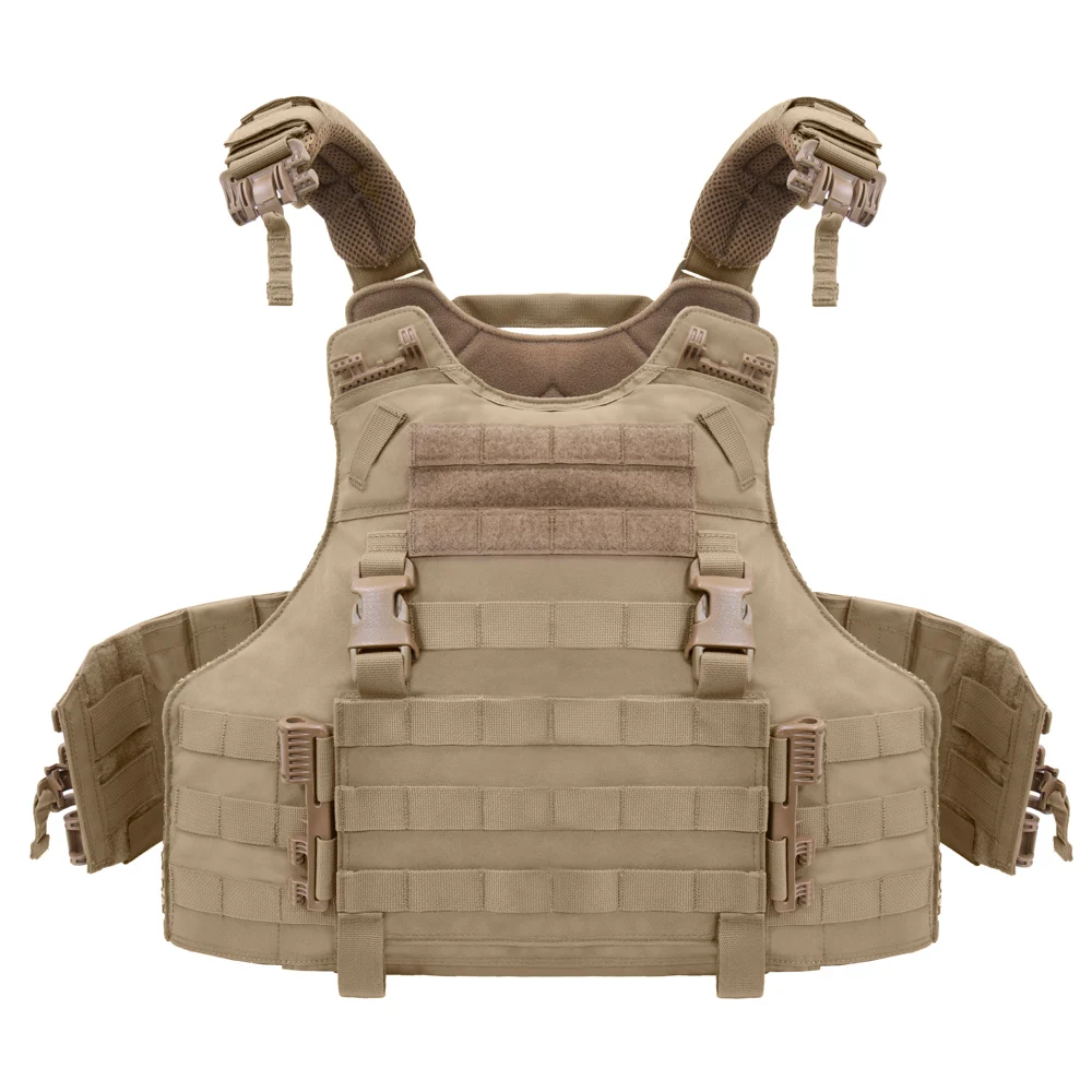 Custom molle nylon tactical gear paintball game quick release vest tactical plate carrier