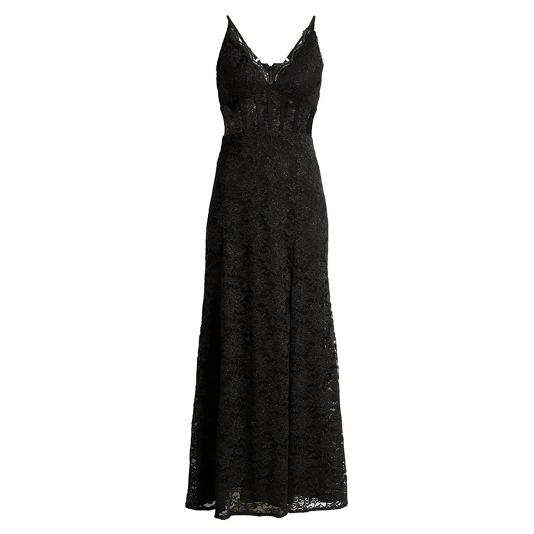 Fashion Lace Sleeveless clothing dress custom designed casual midi bodycon corset dresses women