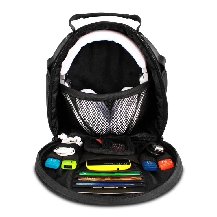 Round Shape Ballistic Nylon Custom Headphone Bag for DJ Headphones