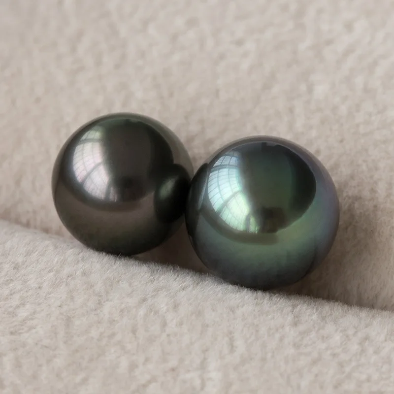 Wholesale grade 4A perfect no flaw smooth 9-10mm black loose natural Tahitian black pearl