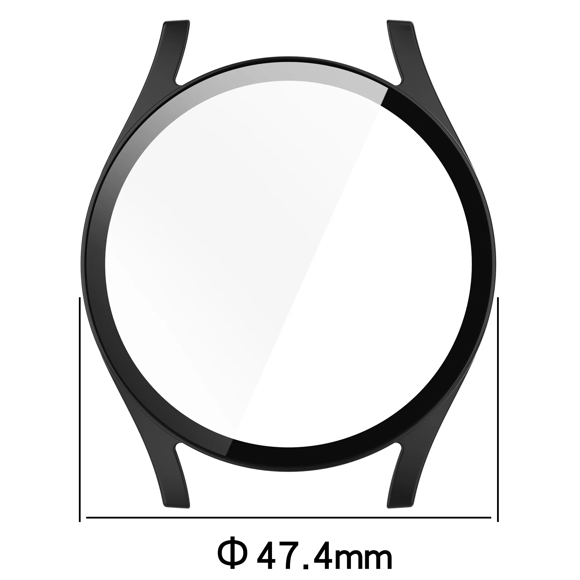 ShanHai PC Glass Watch Case for Samsung Galaxy Watch 7 44mm 40mm Hard All-Around Shell for Galaxy Watch 7 Ultra 47mm Accessories