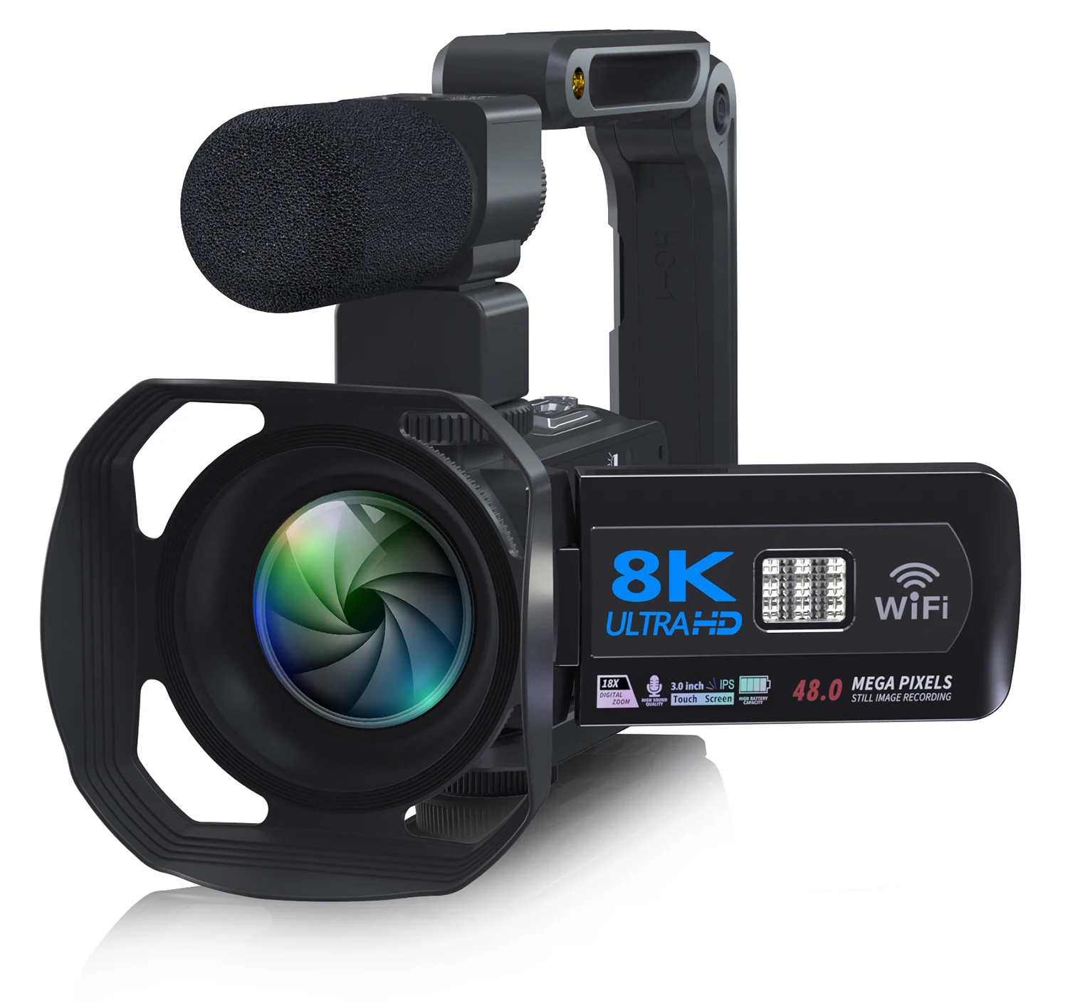 8K профессиональная видеокамера Wi-Fi Цифровая для Youtube потоковый Vlog Recorder 16X покадровая