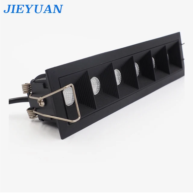 
Flicker Free Mini Spot Light Multiply Head Commercial Grille Light Fixture Recessed LED Grill Down Light 