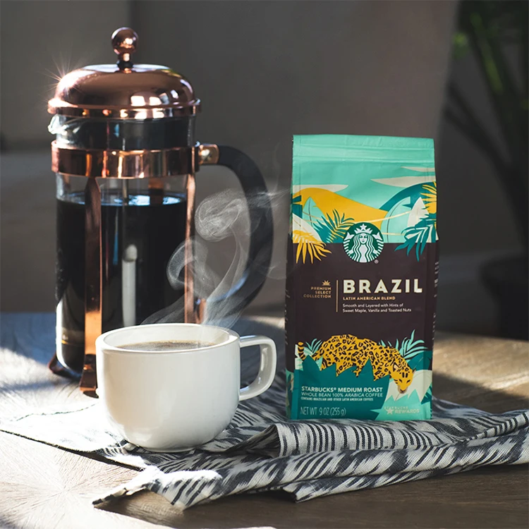  Custom 250g 340g 500g 1000g Side Gusset Plastic Mylar Packaging Pouches Flat Bottom Paper Foil Coffee Bag With