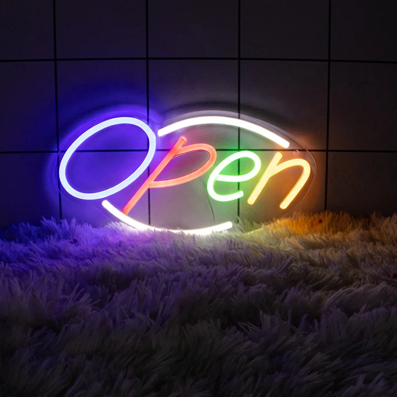 Neon Light Open Led Sign Board Retail Store Business Logo Acrylic Neon Led Open Sign