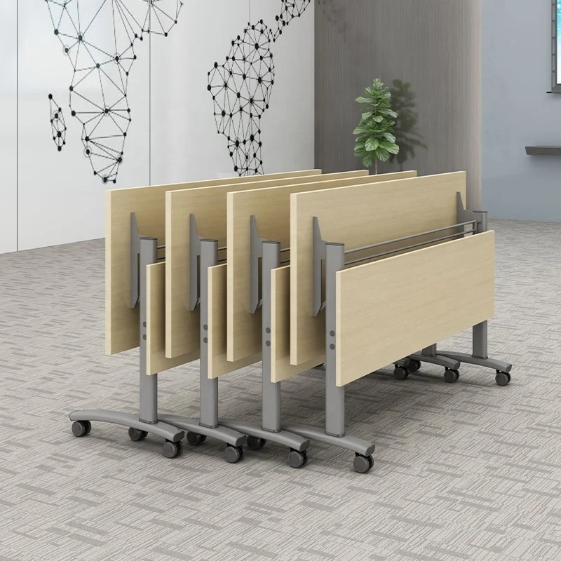 China Manufacturer Stackable Folding Office Furniture White Training Desks Conference Room Meeting Room Desk Table for office