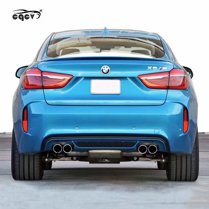 X6M стиль кузова для BMW X6 f16 передний бампер задний и боковые юбки x6 facelift пластиковый материал