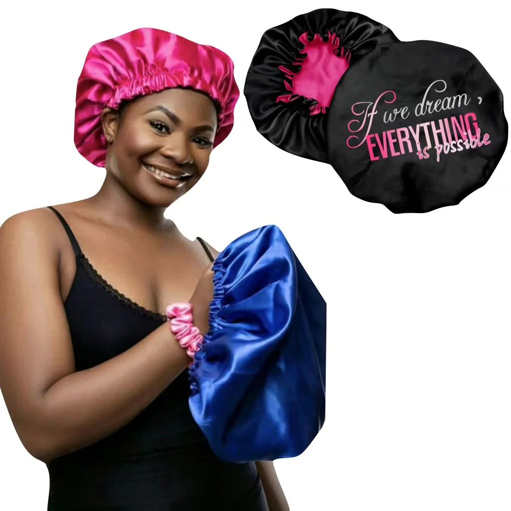 Высококачественные шелковые двухслойные атласные шляпки с логотипом, оптовая продажа дизайнерских шляп