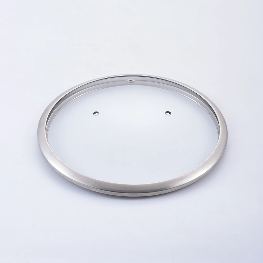 Special Design Widely Used Square Tempered Glass Pan Cover With Handle Aluminum Pan Oval Glass Cover