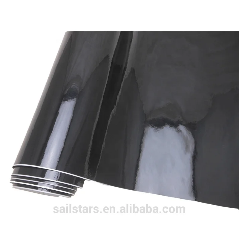 3Layers Gloss Black Vinyl wrap car Hood,Roof,Truck Wrap