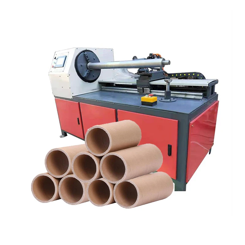 Factory price sales high-quality Fully Automatic Drinks Spiral Paper Packing Bottle Tube Core Glue Making Machine With Cutting