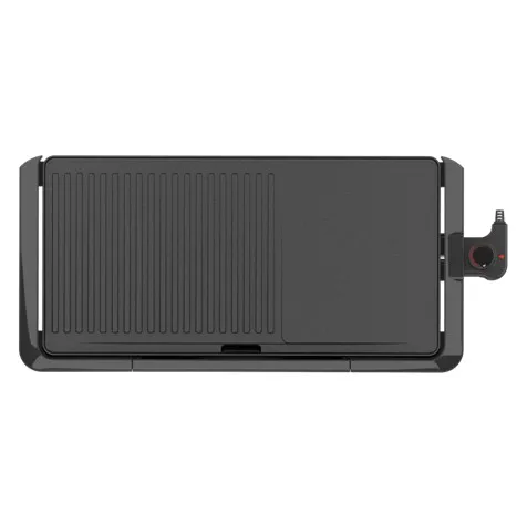 Non-stick coating cooking hot plate electric 2 in 1 grill pan efficient BBQ machine