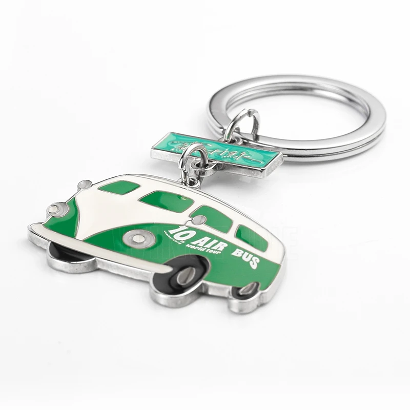 Custom Metal Van Bus Soft Enamel Logo Keychains for Rock Band Fan Souvenir Gifts