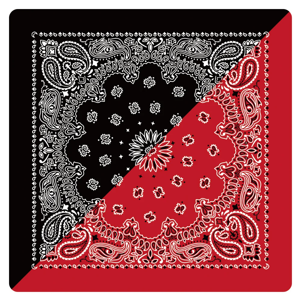 100% Cotton Customized Two Colors Multifunctional Custom Screen Printed Fashion Women Bandana