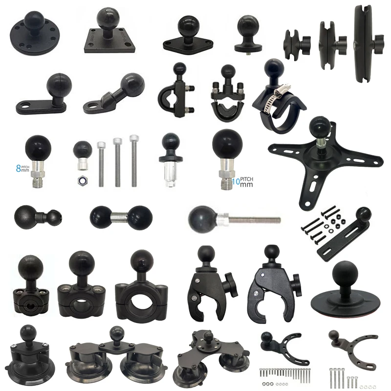 1 дюйм 25 мм 'шаровая основа держатель для шарового адаптера крепление GPS камера Радио руль зажим телефона шаровая Головка адаптер оперативной памяти