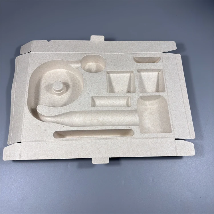 2024 Sustainable Custom Brand Bio-Degradable Sugarcane Packaging Molded Pulp Molding Tray For Electrical Product