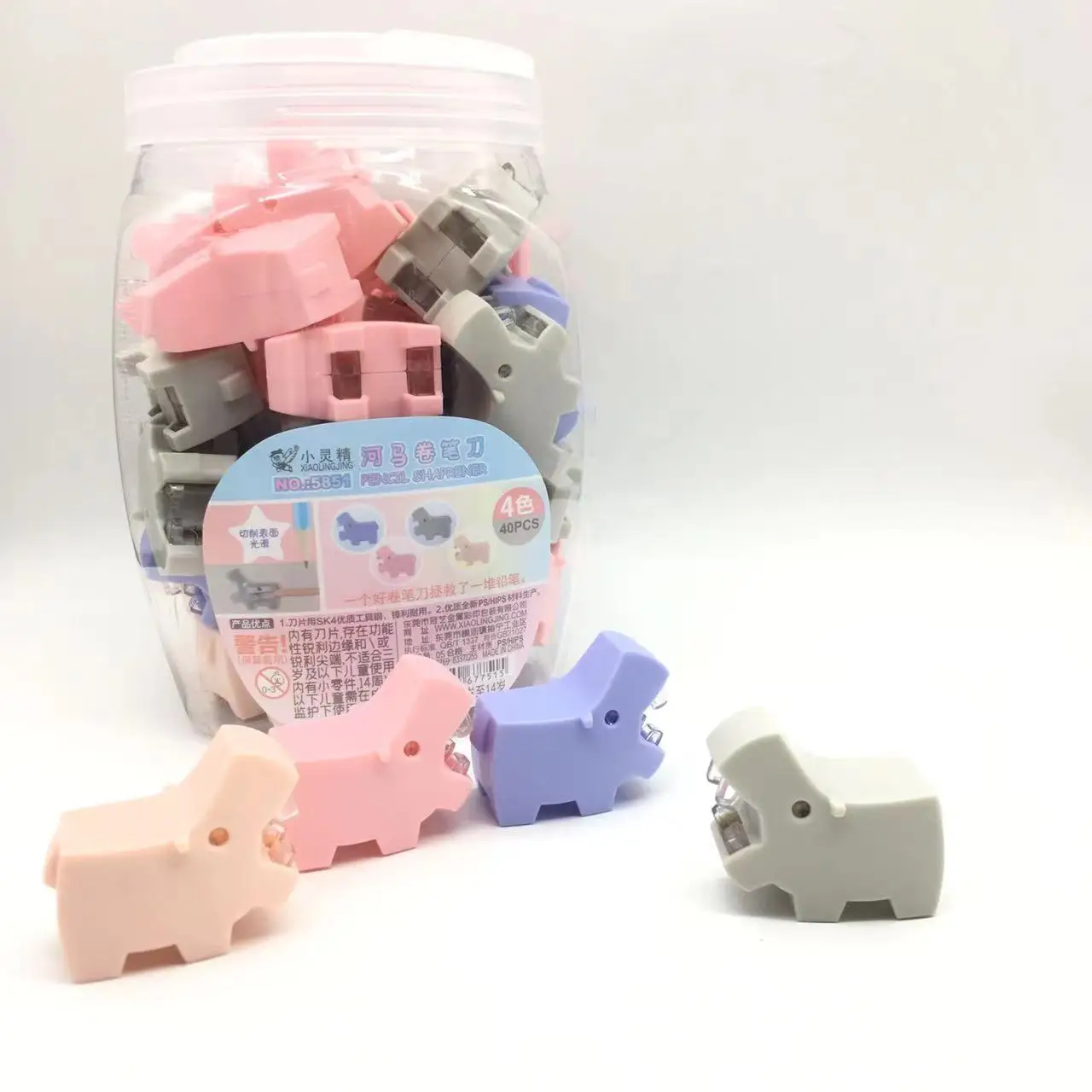 Cute macaron color hippo pencil sharpener cute pet and animal color pencil sharpener children pencil sharpener pencil sharpener