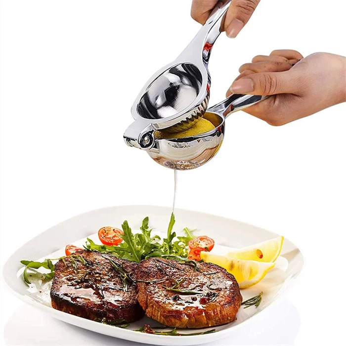 2022 new large zinc alloy silver lemon manual juice extractor citrus press