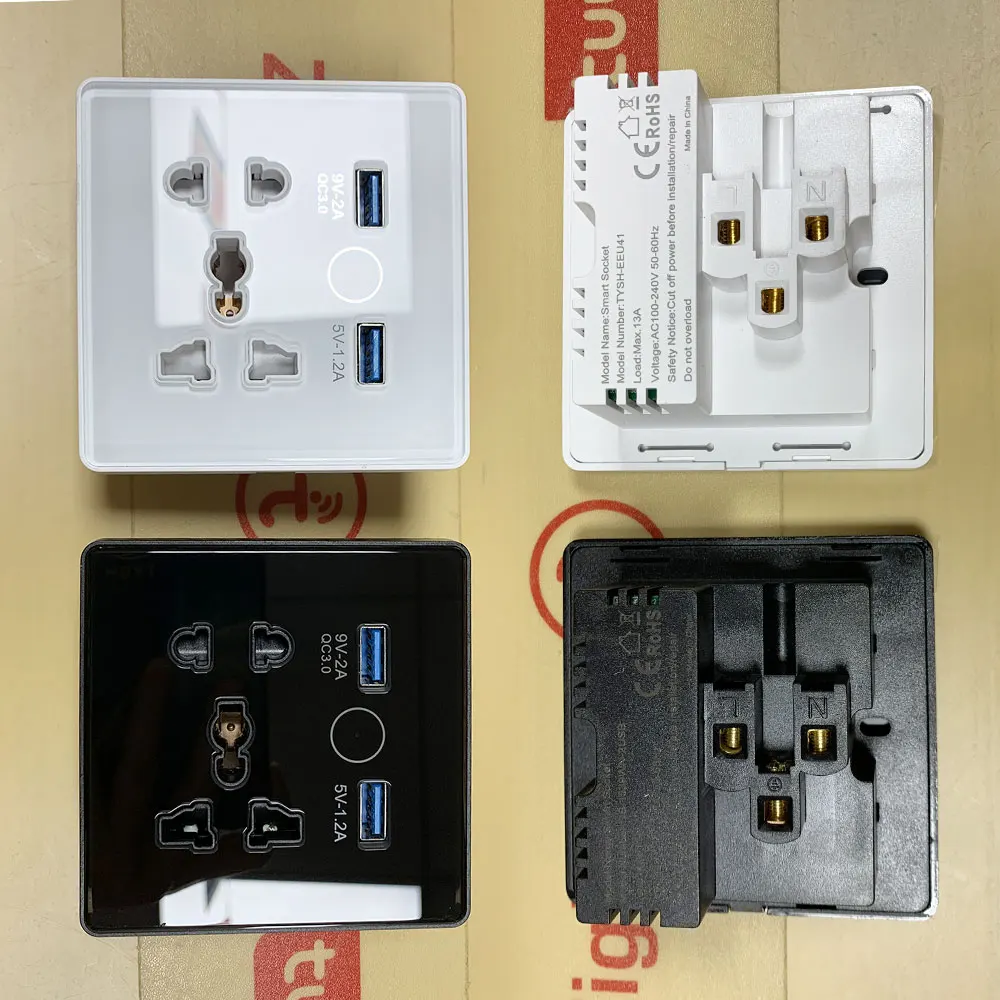 Универсальная настенная розетка TYSH умная с 2 Usb-портами 13 а Wi-Fi работает Alexa Google