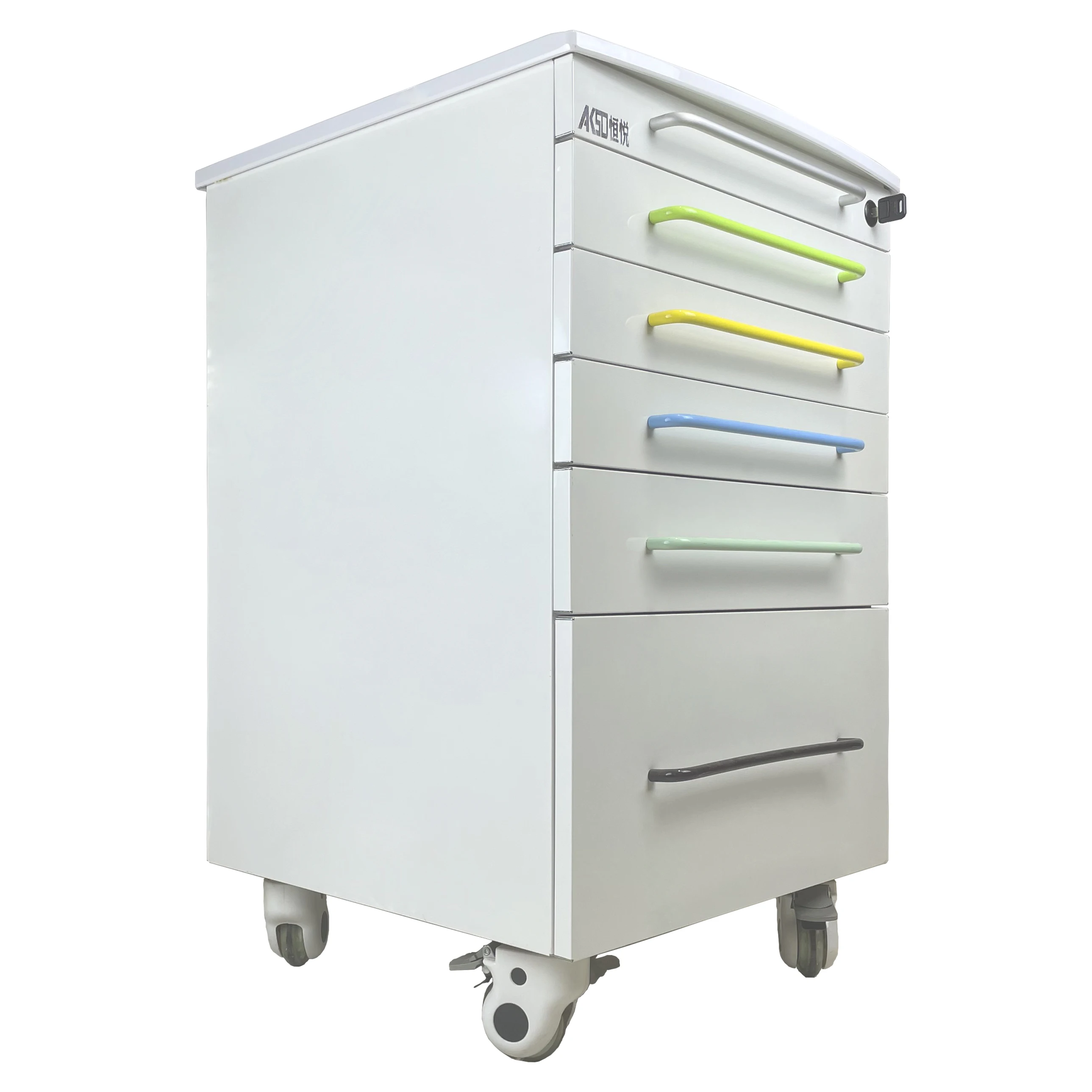 
Five Drawers Movable Dental Clinic Mobile Dental Cabinet Dental Furniture with caster stainless steel material 