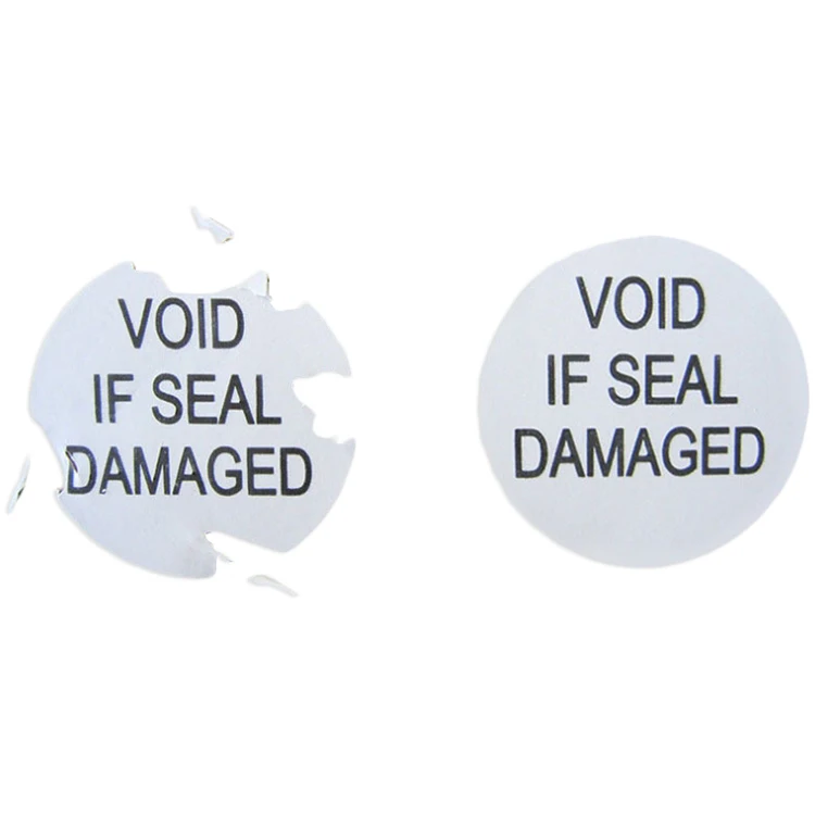 Custom paper fragile labels stickers destructible sticker egg shell label warranty sticker void if tampered