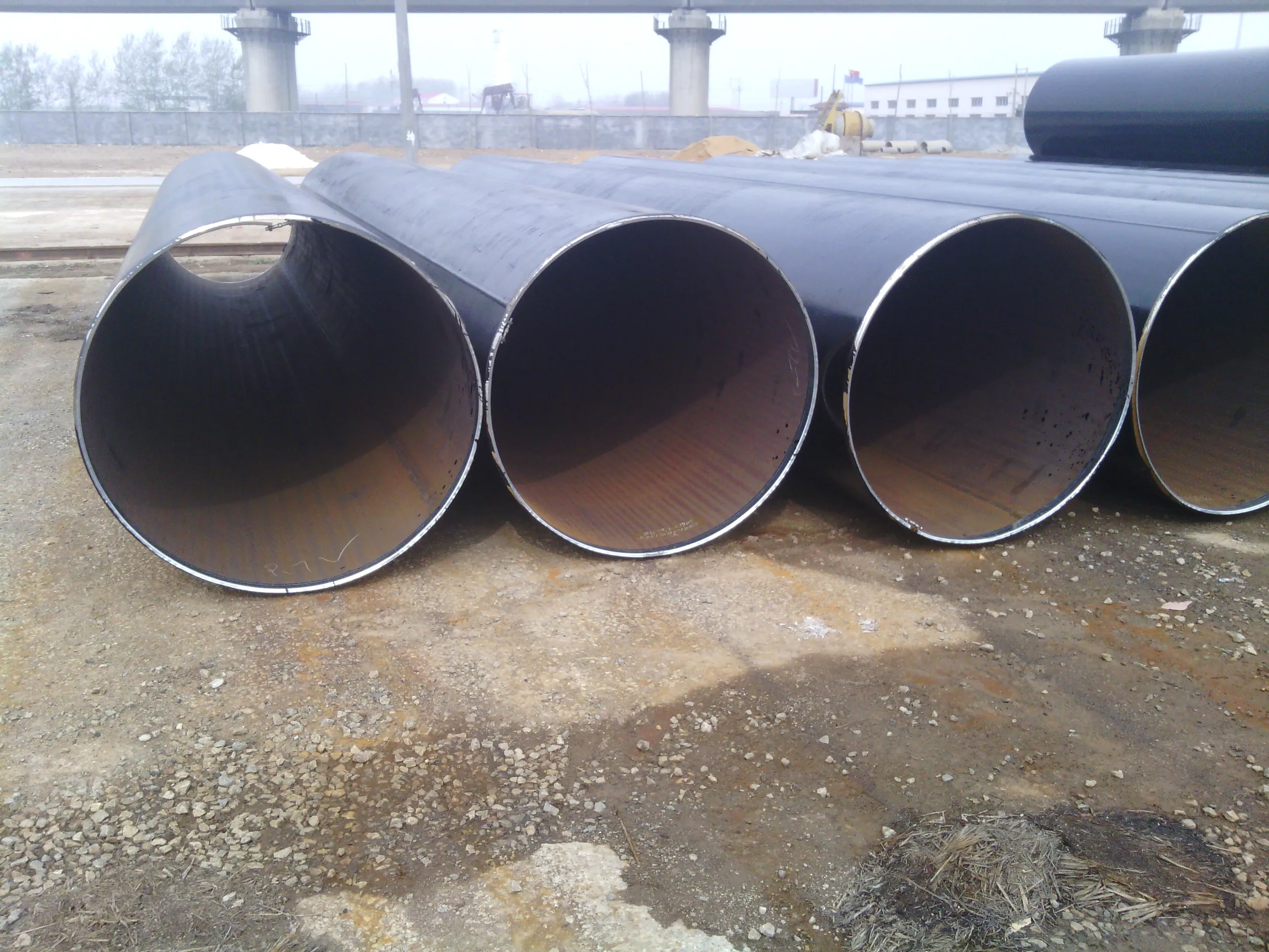 China Origin Factory 3PP 3PE FBE Blue Black External Internal Coating CS Carbon Steel LSAW SAW Welded Line Pipe
