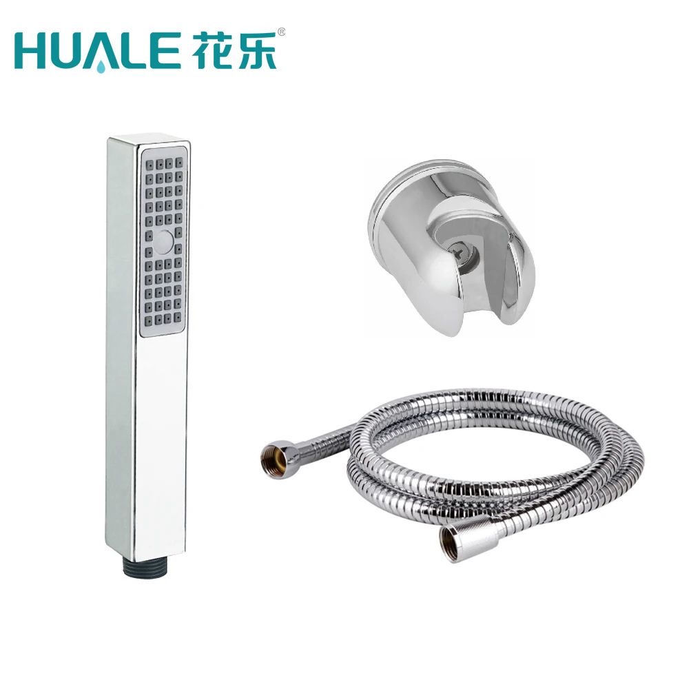 1F1718HHD-B 1 function chromed portable bath mixer shower  square shower head for bathroom