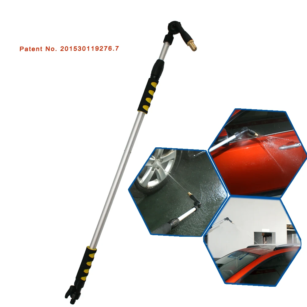 High Quality Telescopic Roof Gutter Washing Nozzle Eaves Cleaning Brush Gutter Cleaner Car Chassis 180 Degree Rotating Brush