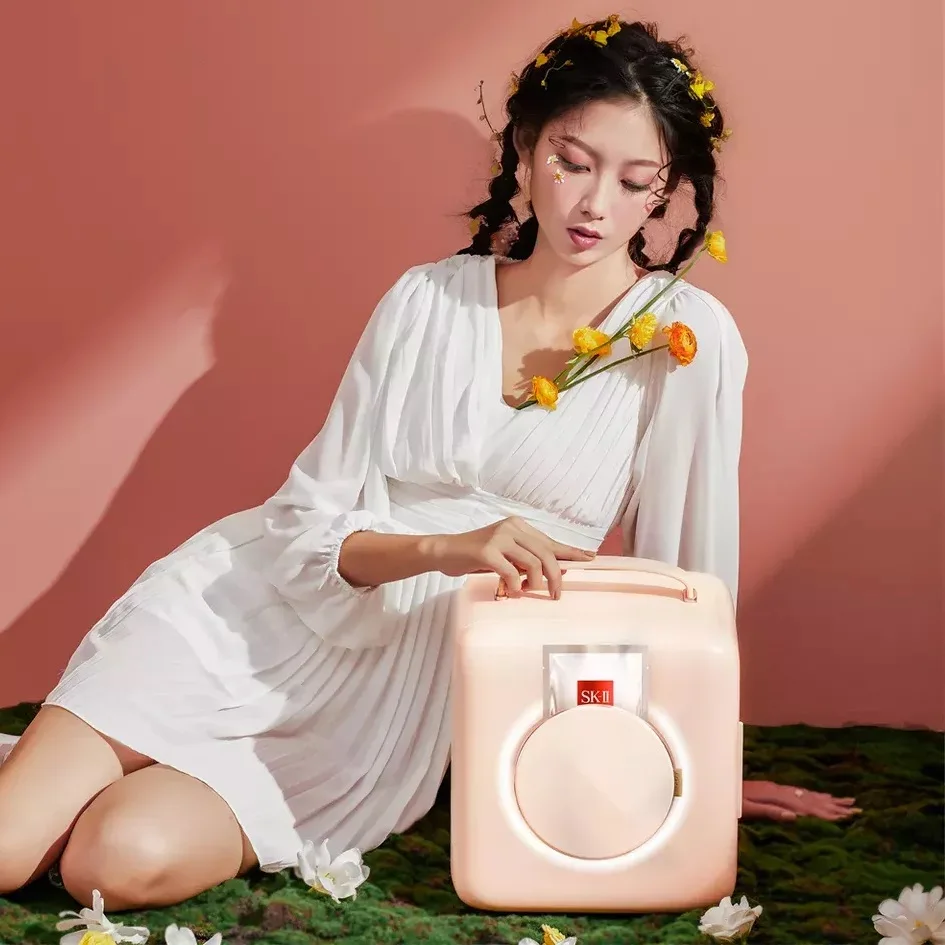 10 Degree Cool And 40 Degree Warm Skincare Mask Heating Mini Makeup Fridge Electric Make Up Fridge