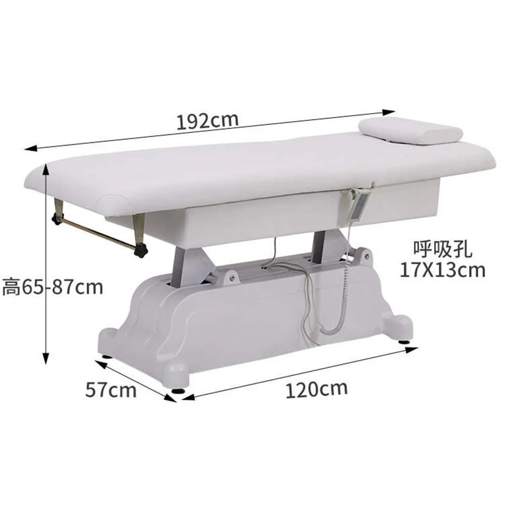 high quality SPA facial bed adjustable treatment Massage table electric lifting  2 motors beauty Bed