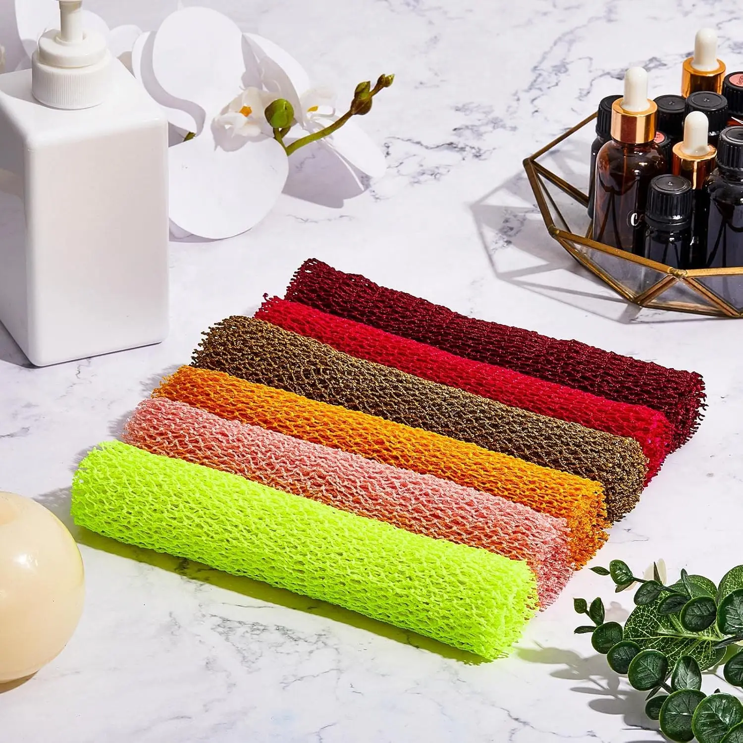 Soft nylon bathing african net sponge west african net mesh body exfoliatin bath sponge