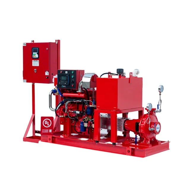 UL/FM Fire Pump set With centrifugal Diesel Engine End Suction Fire Pump Sets 500GPM @ 111psi