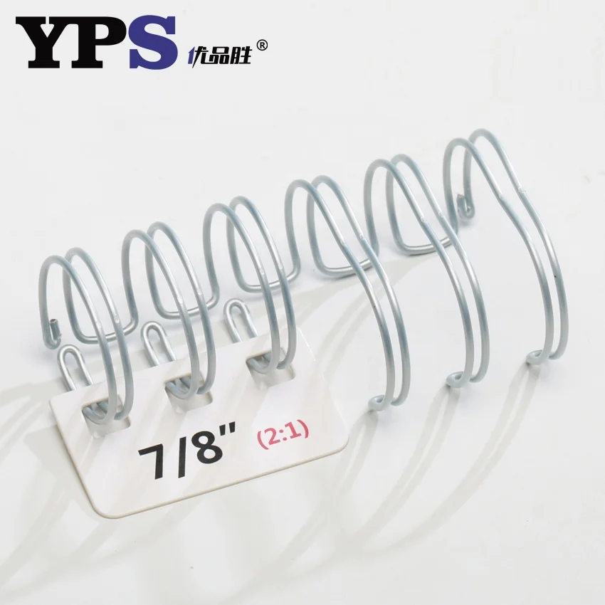 
Nylon Coated Stationery and Office Supplies 270 degree Ends Gold Color Binding Double Wire O Coil of Children 