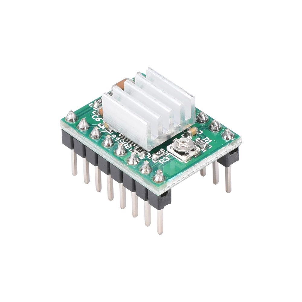 3D Printer Parts StepStick A4988 Stepper Motor Driver With Heat sink Carrier Reprap RAMPS 1.4 Green Board