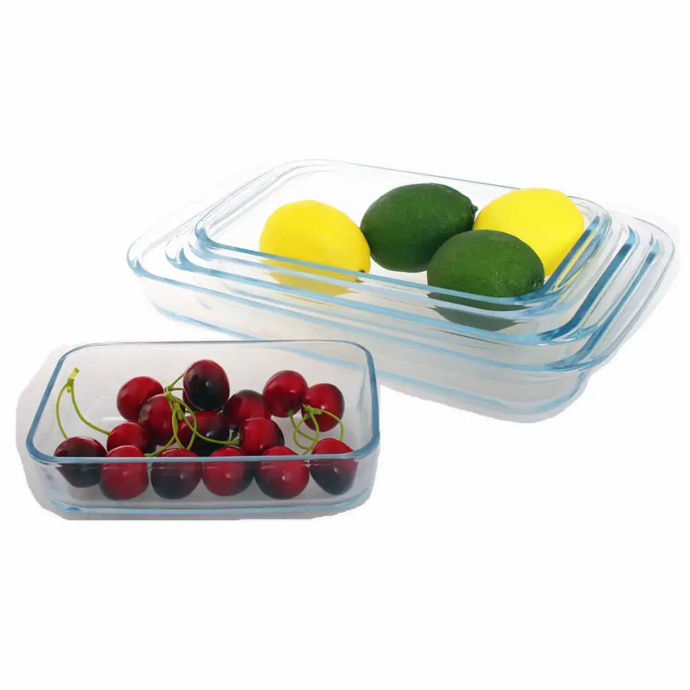 high borosilicate glass dinner set plate oven microwave safe plates