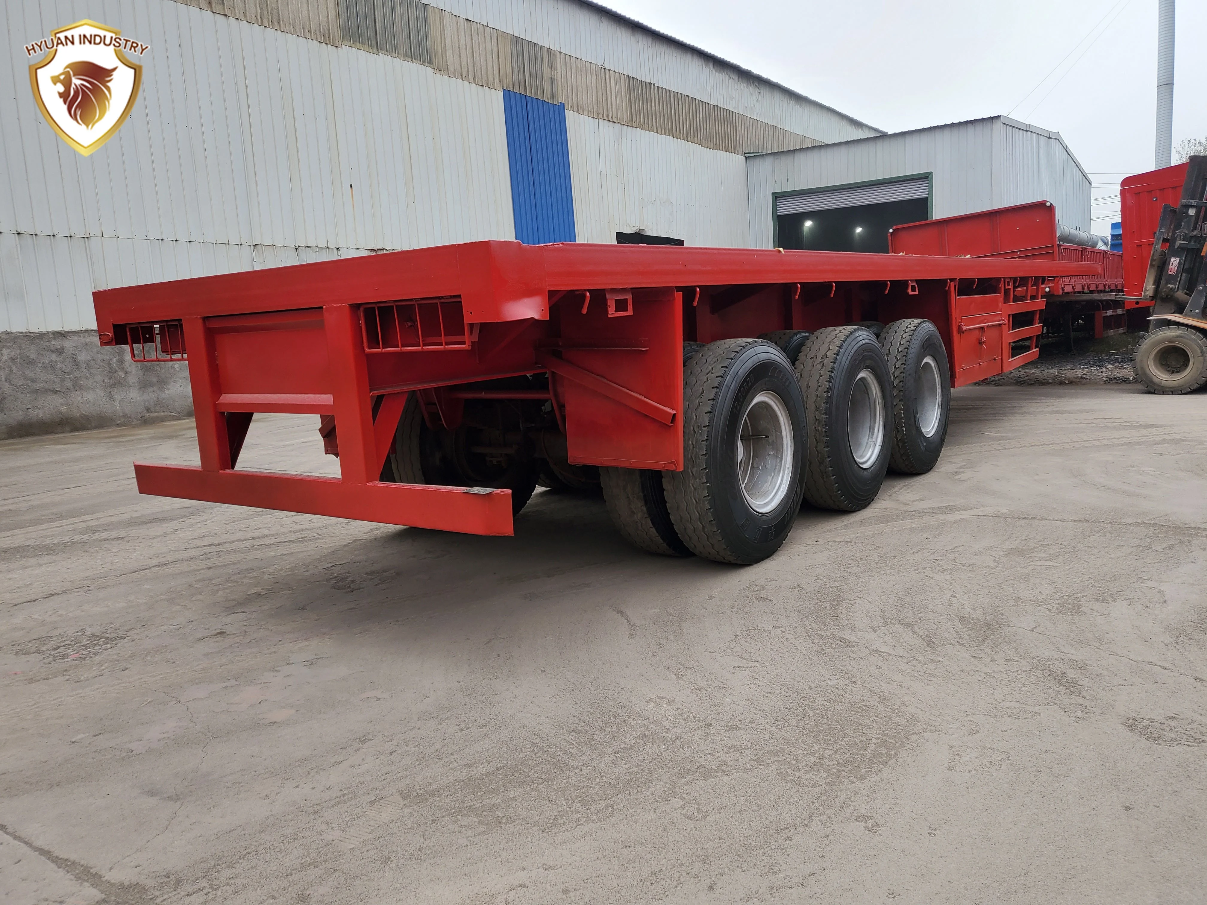 3 axle 20ft 40ft container used flatbed trailer