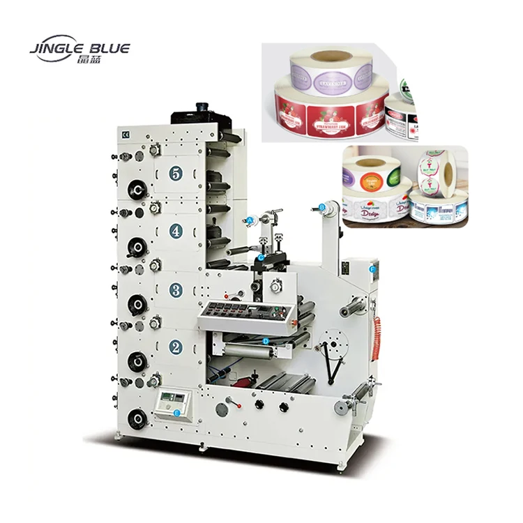High quality adhesive label flexo printer 3 4 5 color flexo printing machine