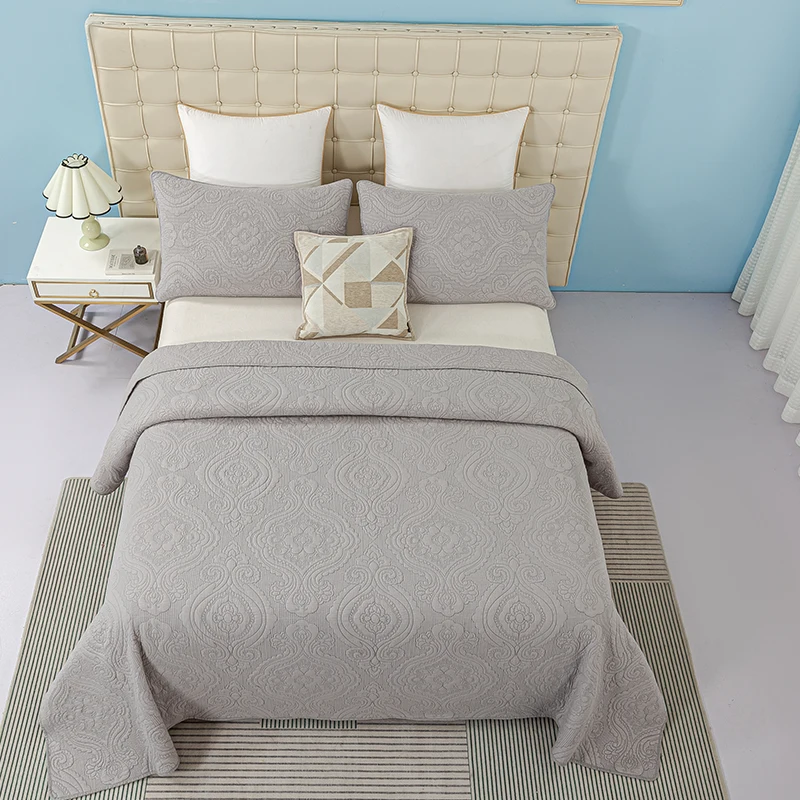 Lightweight Quilted bedspread soft bedding set for all seasong 100 Cotton Quilts bedding set Luxury wholesale Bedding set