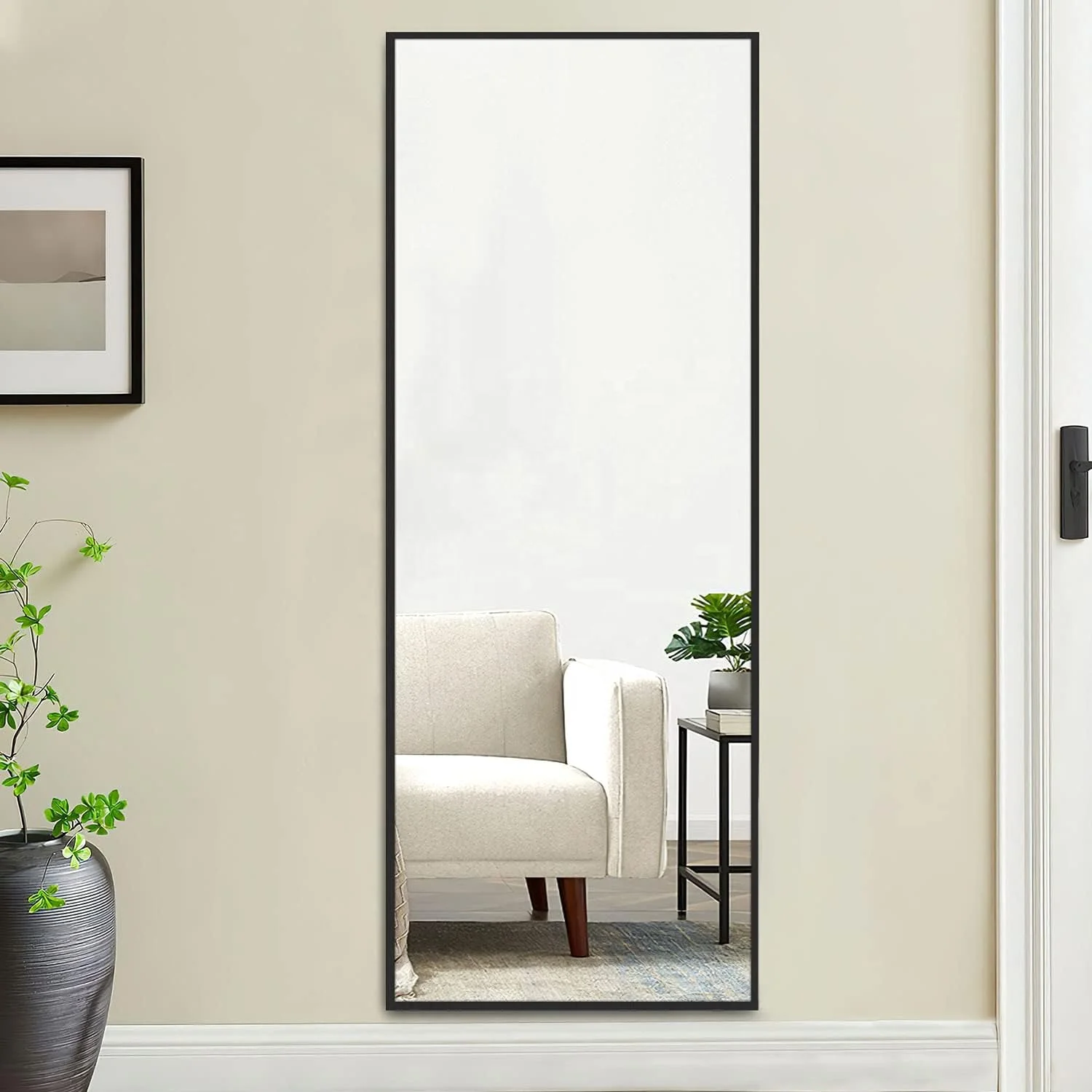 Hotel Inner Room Full-length Body Standing Unbreakable Dressing Mirror New Design Popular Fashion Travel Apartment Decor Mirror