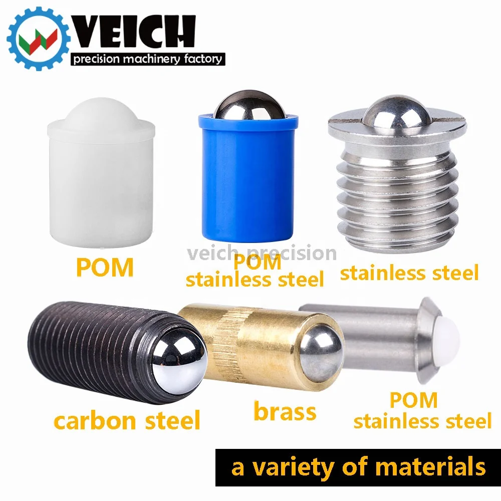 Factory Customized Large Stock Positioning Ball Set Screw Bolt Stainless Steel Spring Loaded Ball Plunger