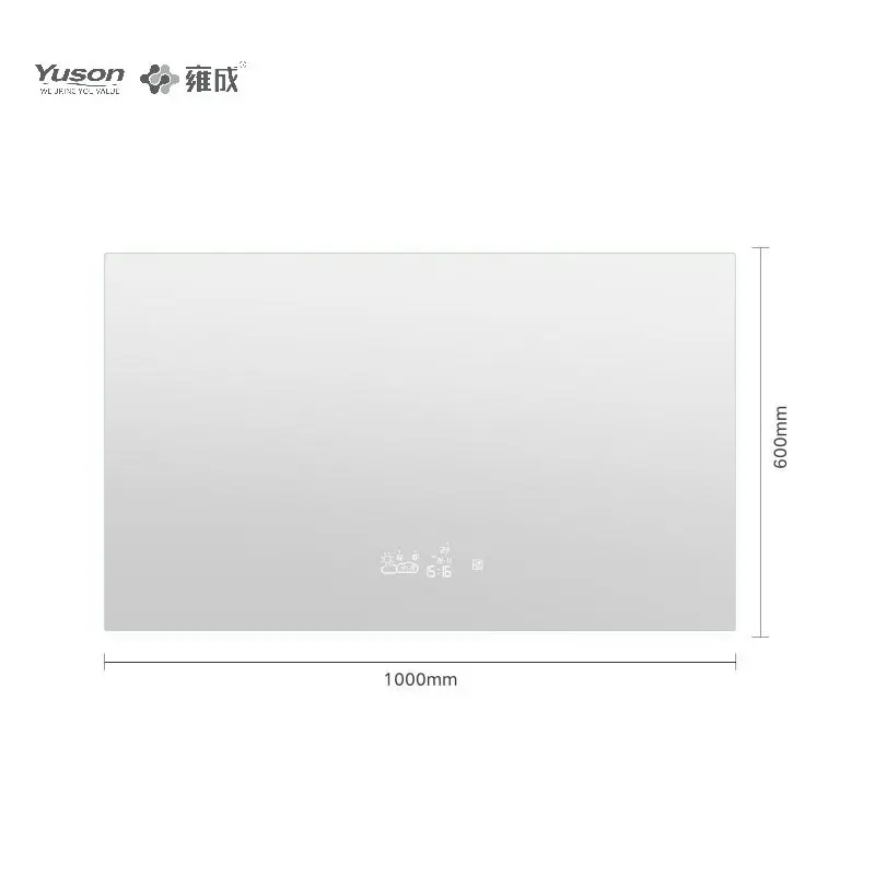 YUSON YS57097 Anti-fog Function 5mm Double Screen Touch intelligent digital wifi temperature bathroom smart LED mirror