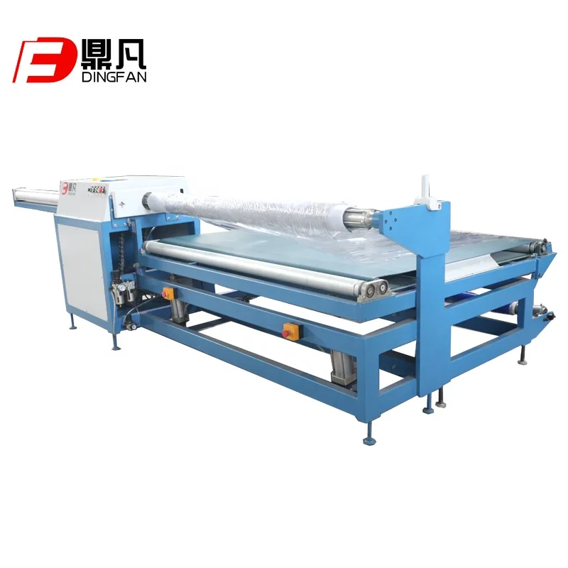 Blue Yellow CUSTOMIZED Color High Efficiency Single-axis Foam or Latex Mattress Roll Packing Machine